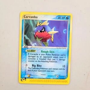 Pokemon Carvanha Card with Red and Blue Accents